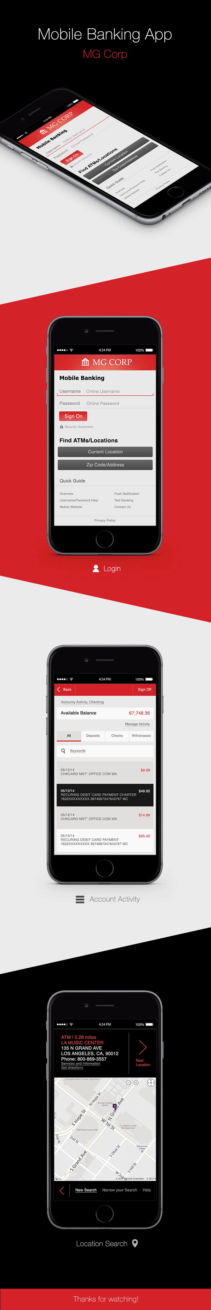 Mobile Banking App Design by AlfredoCreates