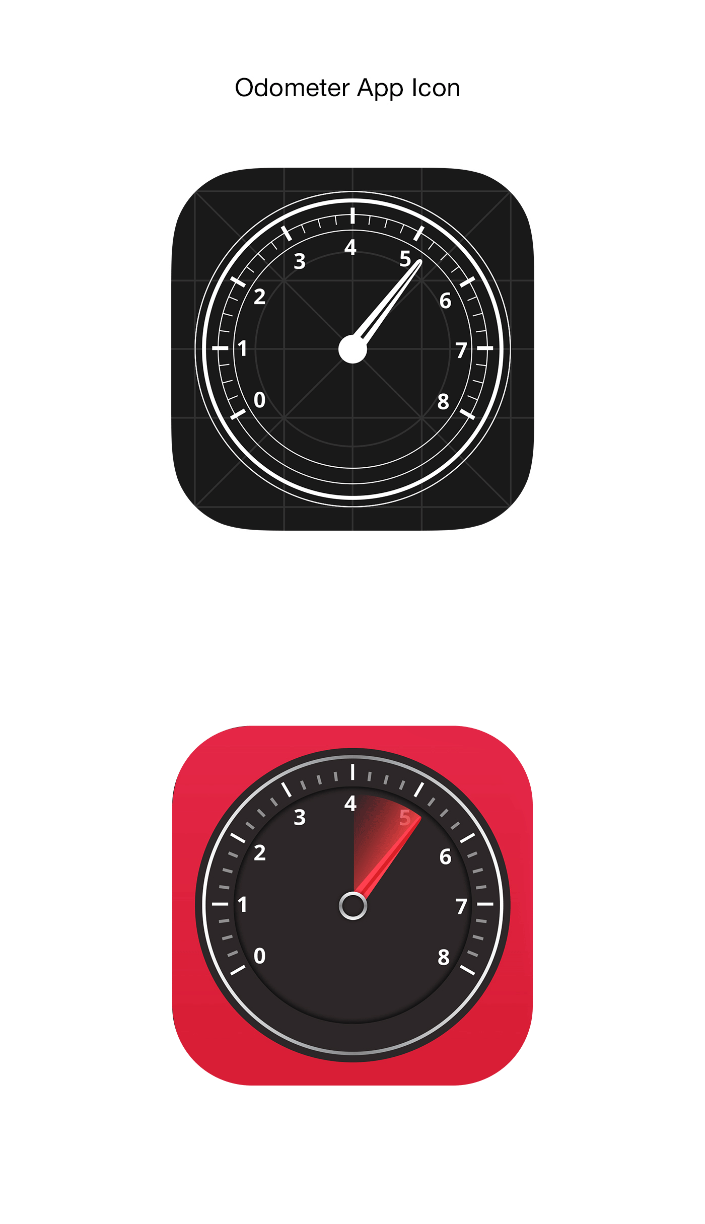Odometer App Icon Design by AlfredoCreates
