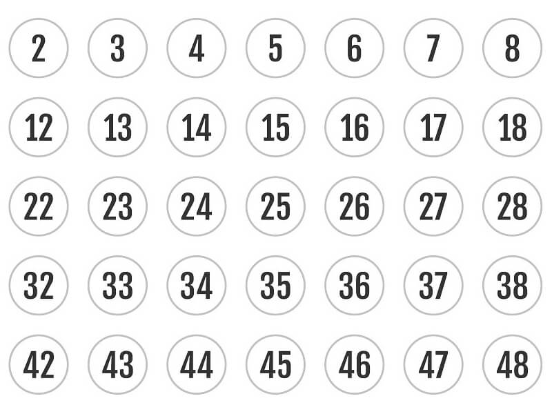 1 50 Clean UI UX Number Icons