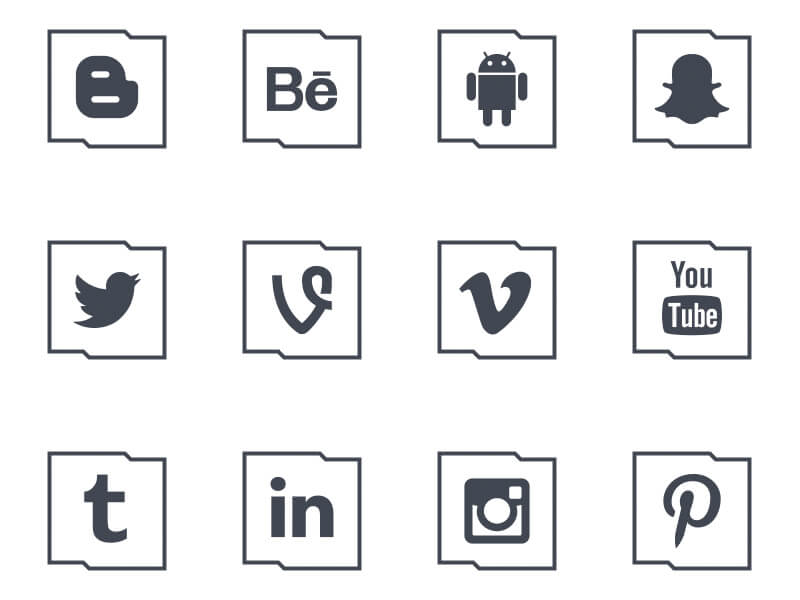 Free Epic Outline Social Media Icons by Alfredo Hernandez 1