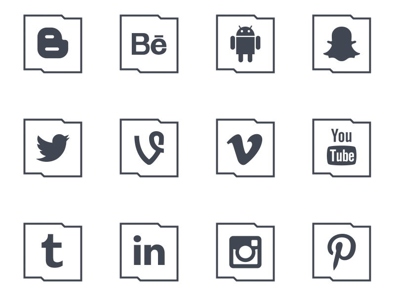 Free Epic Outline Social Media Icons