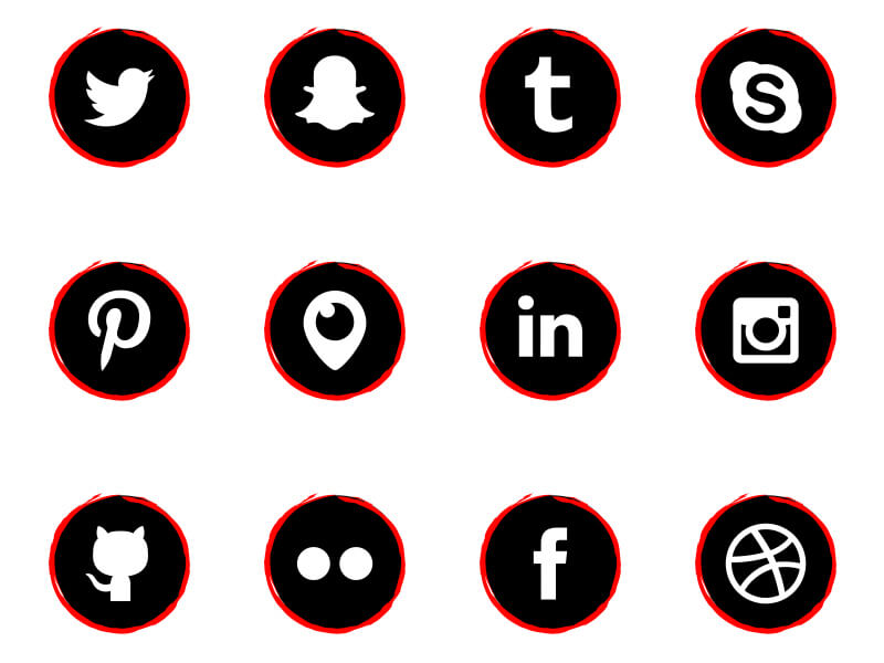Free Social Media Icons Art Style by Alfredo 1
