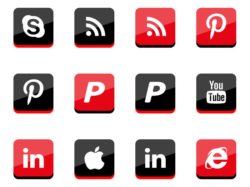 Free Social Media Square Icons by Alfredo 1
