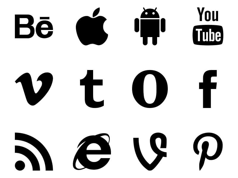 Free Solid Glyph Social Media Icon Download 1