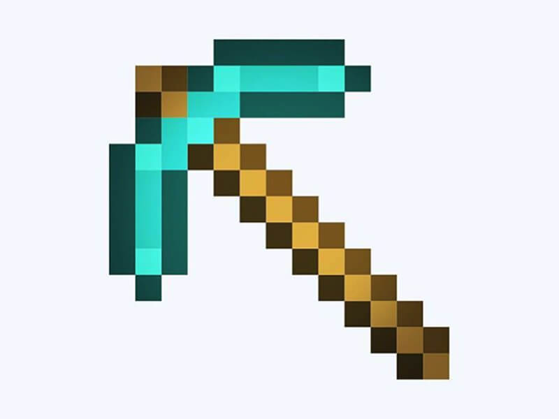 Minecraft Pickaxe Pixel Art Icon