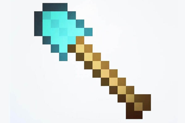 Minecraft-Shovel-Pixel-Art-Icon-Design