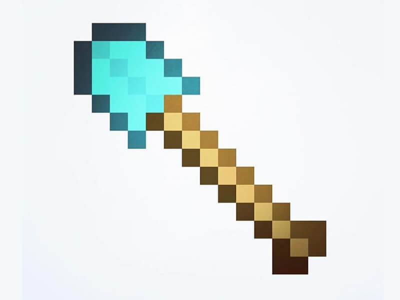 Minecraft Shovel Pixel Art Icon Design