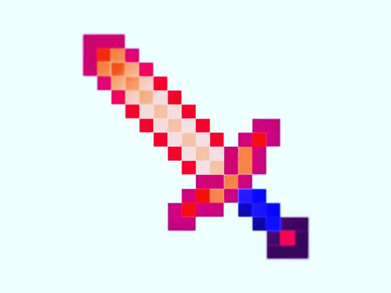 Minecraft Sword Red Hyper Pixel Sword Icon by Alfredo Hernandez