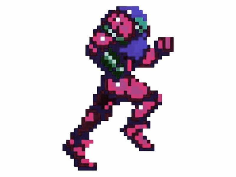 SNES Super Metroid Pixel Art Icon Design