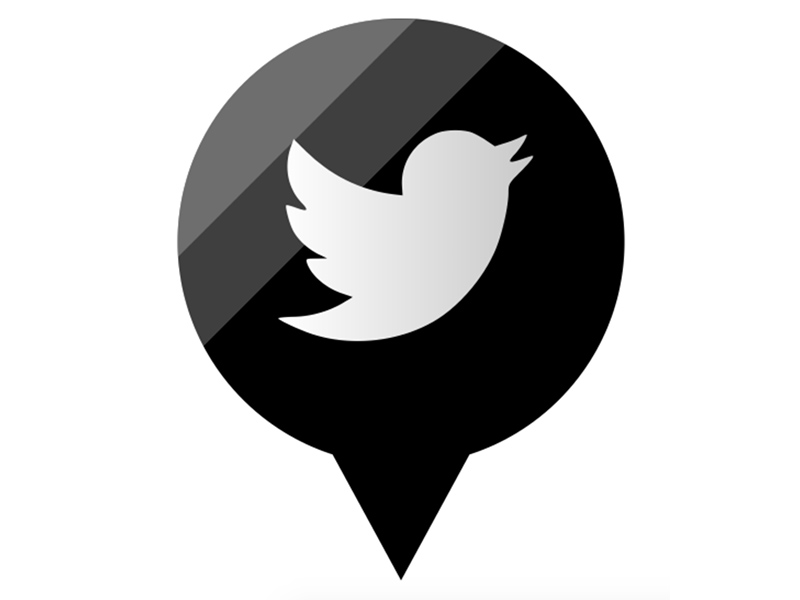 Twitter Free Social Media Pin Icon Design 1