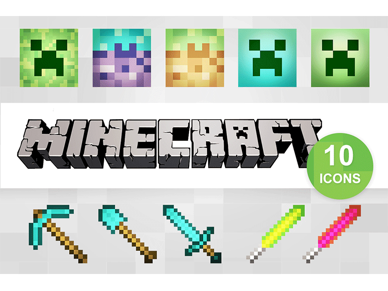 10 Minecraft Icons Creative-Market AlfredoCreates