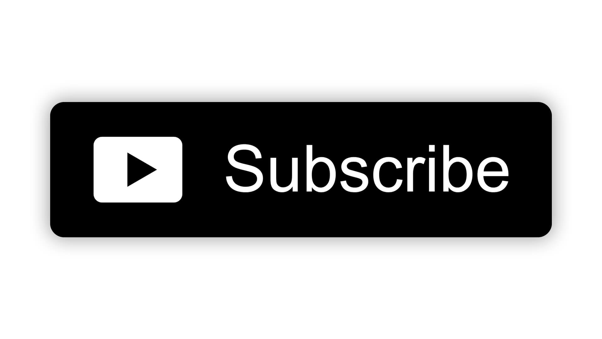 Free Black YouTube Subscribe Button PNG Download By AlfredoCreates 24