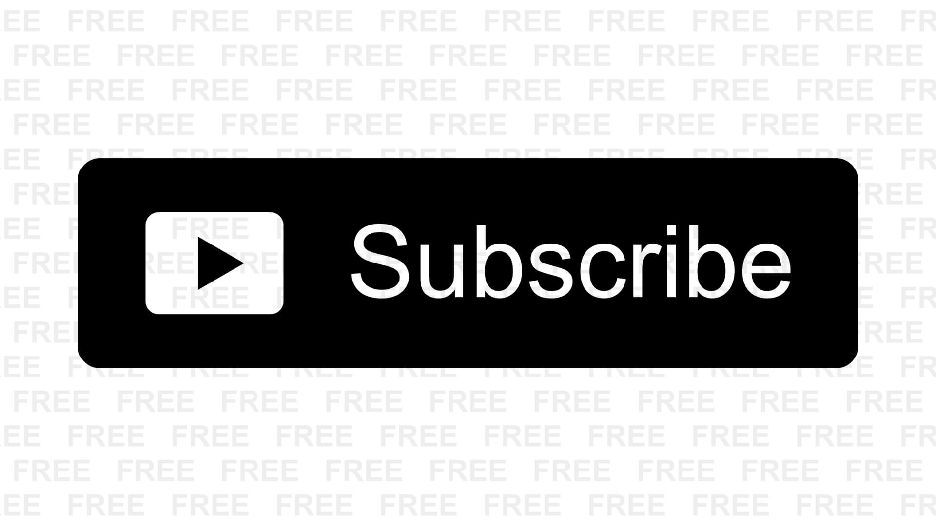 Free Black YouTube Subscribe Button PNG Download By AlfredoCreates 9