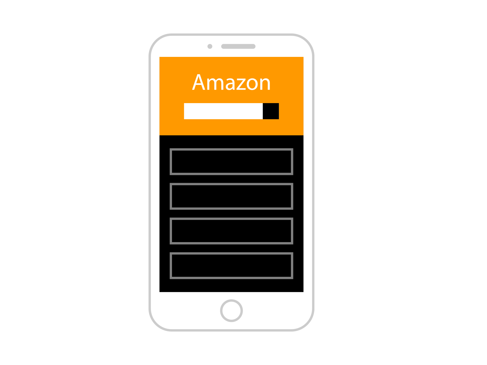 Amazon Mobile App Shopping Screen Icon