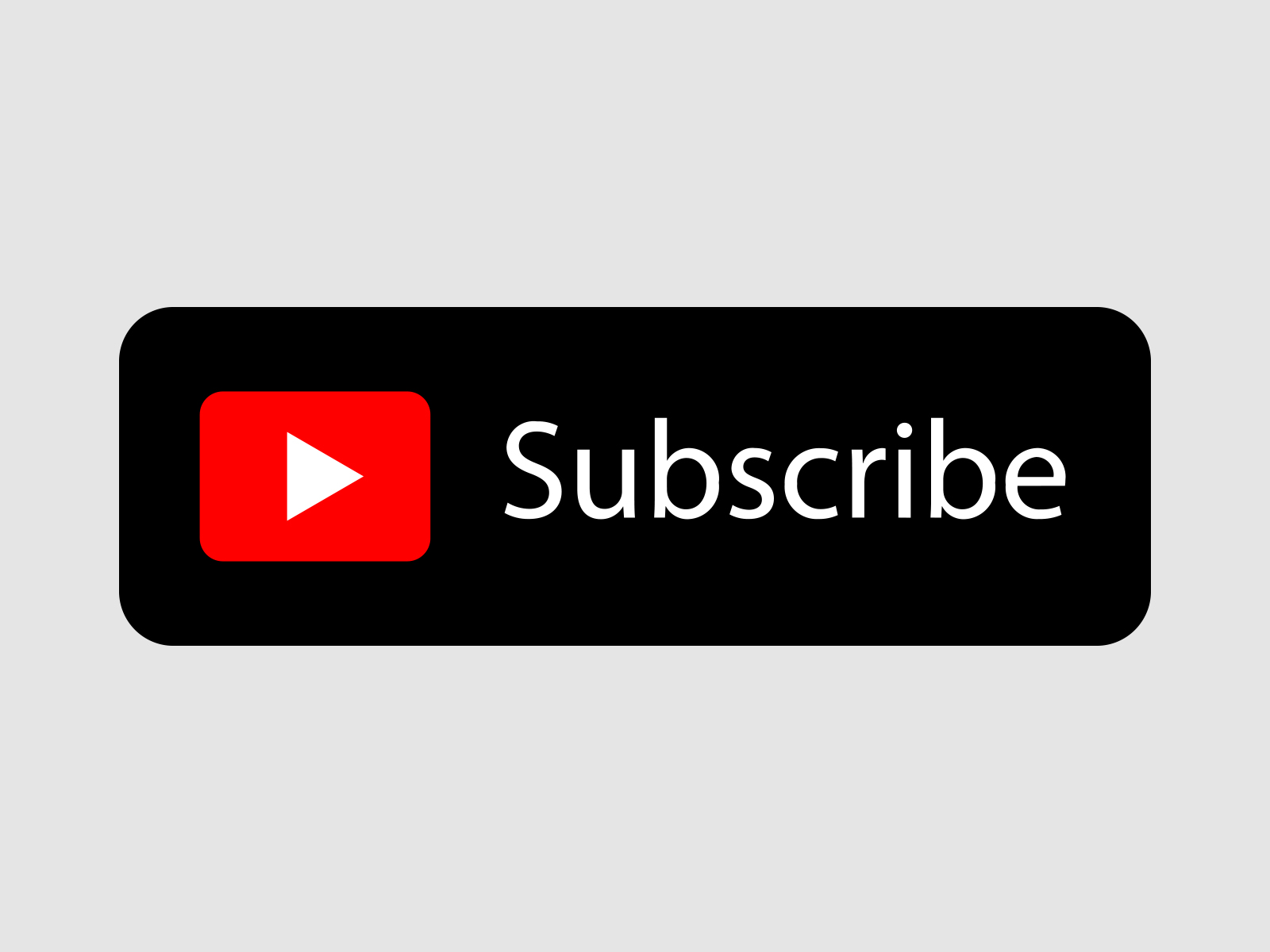 Black Free YouTube Subscribe Transparent Button Icon By AlfredoCreates 3