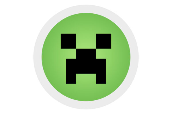 Minecraft-Green-Creeper-Round-Icon