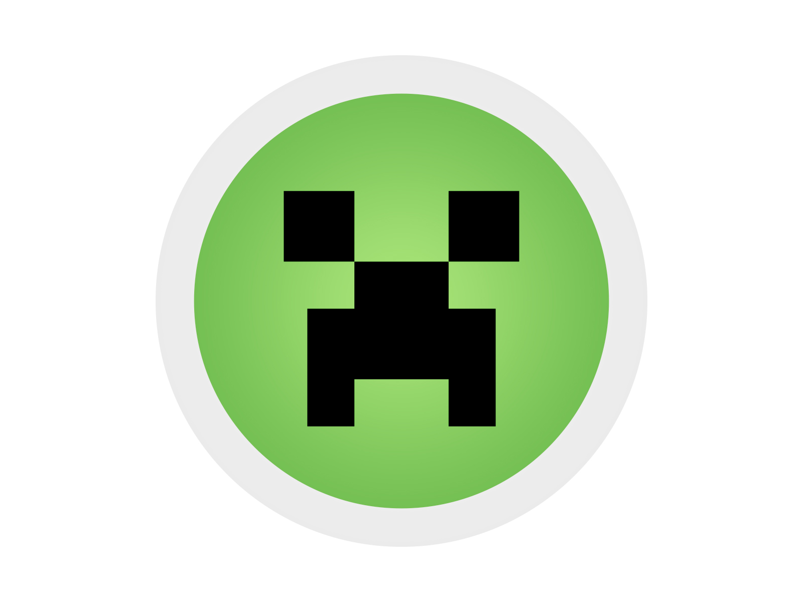 Minecraft Green Creeper Round Icon