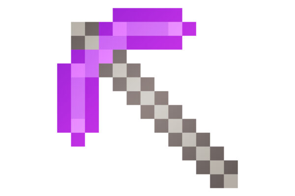 Minecraft-Purple-Pixel-Pickaxe-Icon