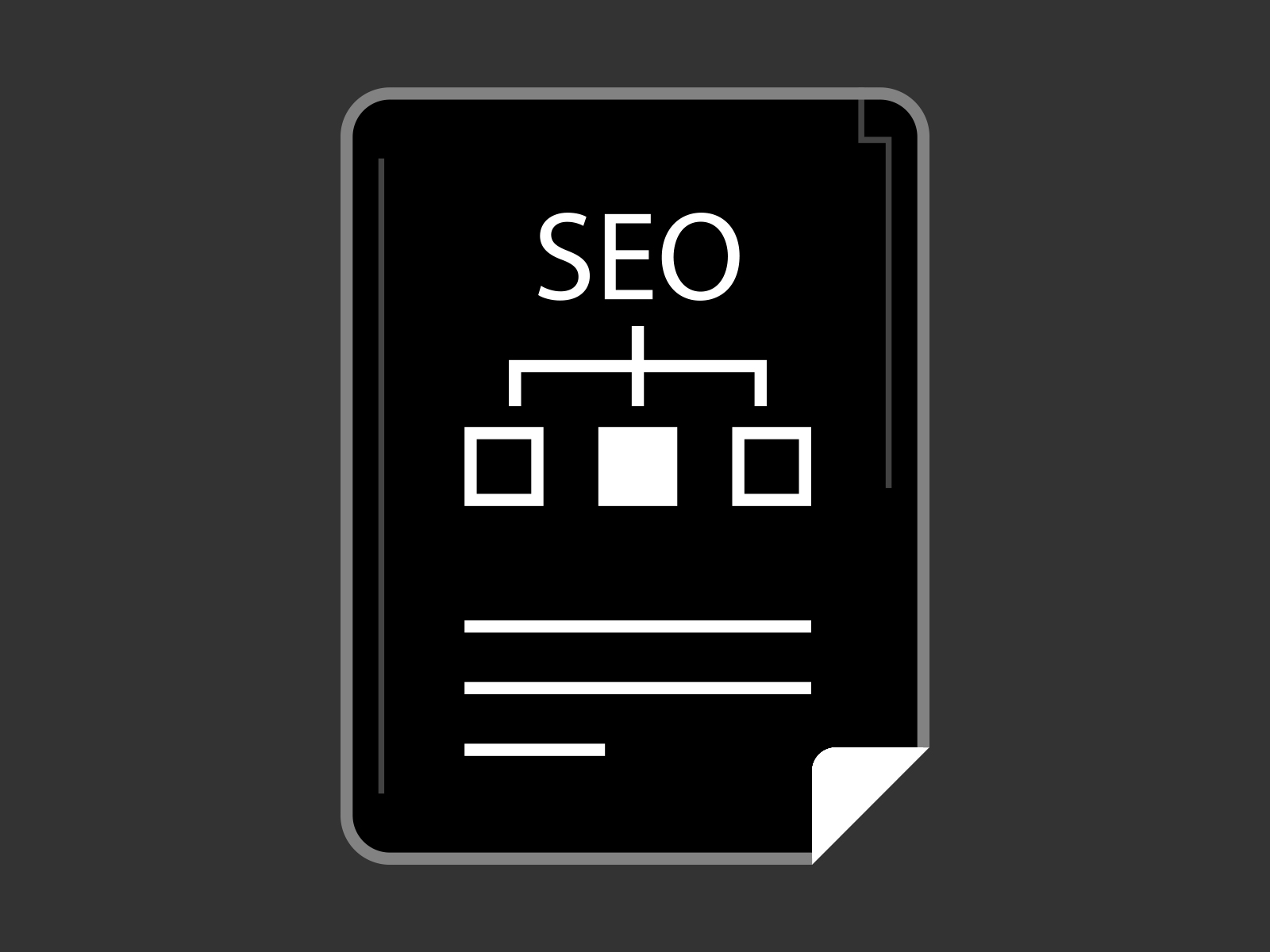 Black SEO Web Page Icon Design