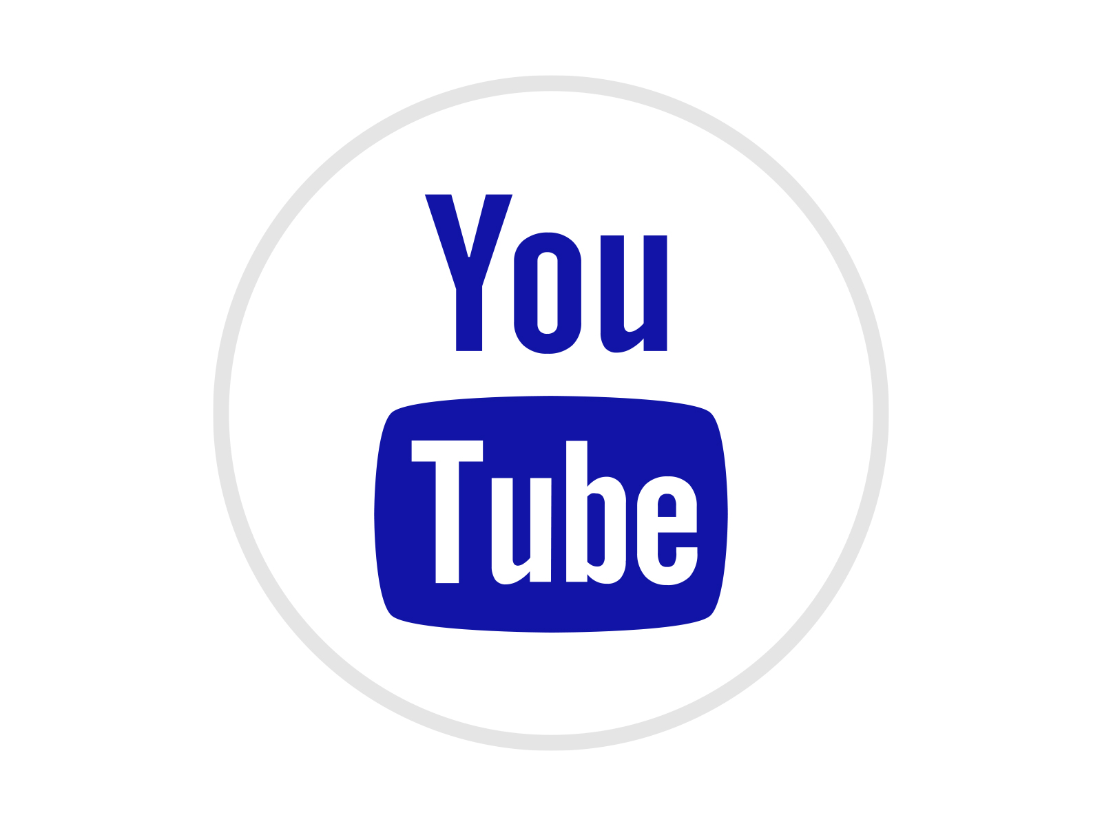 Blue YouTube Social Media Round Icon
