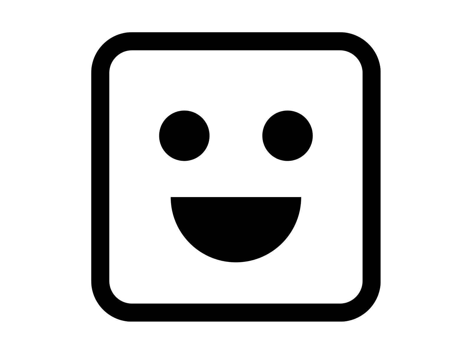 Happy Emoji Bold Outline Icon