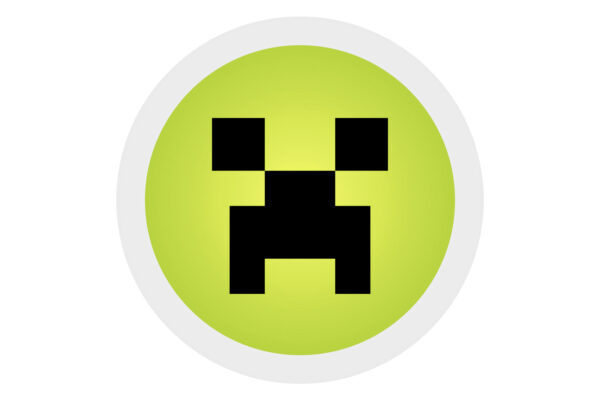 Minecraft-Green-Creeper-Round-Icon-2