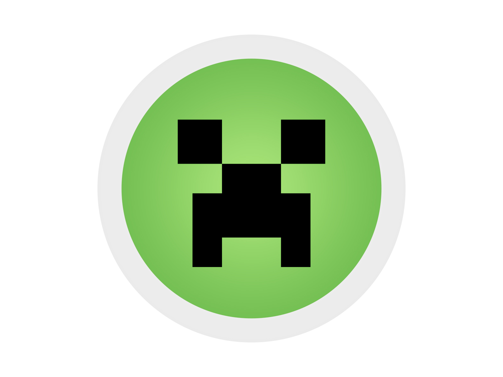 Minecraft Green Creeper Round Icon