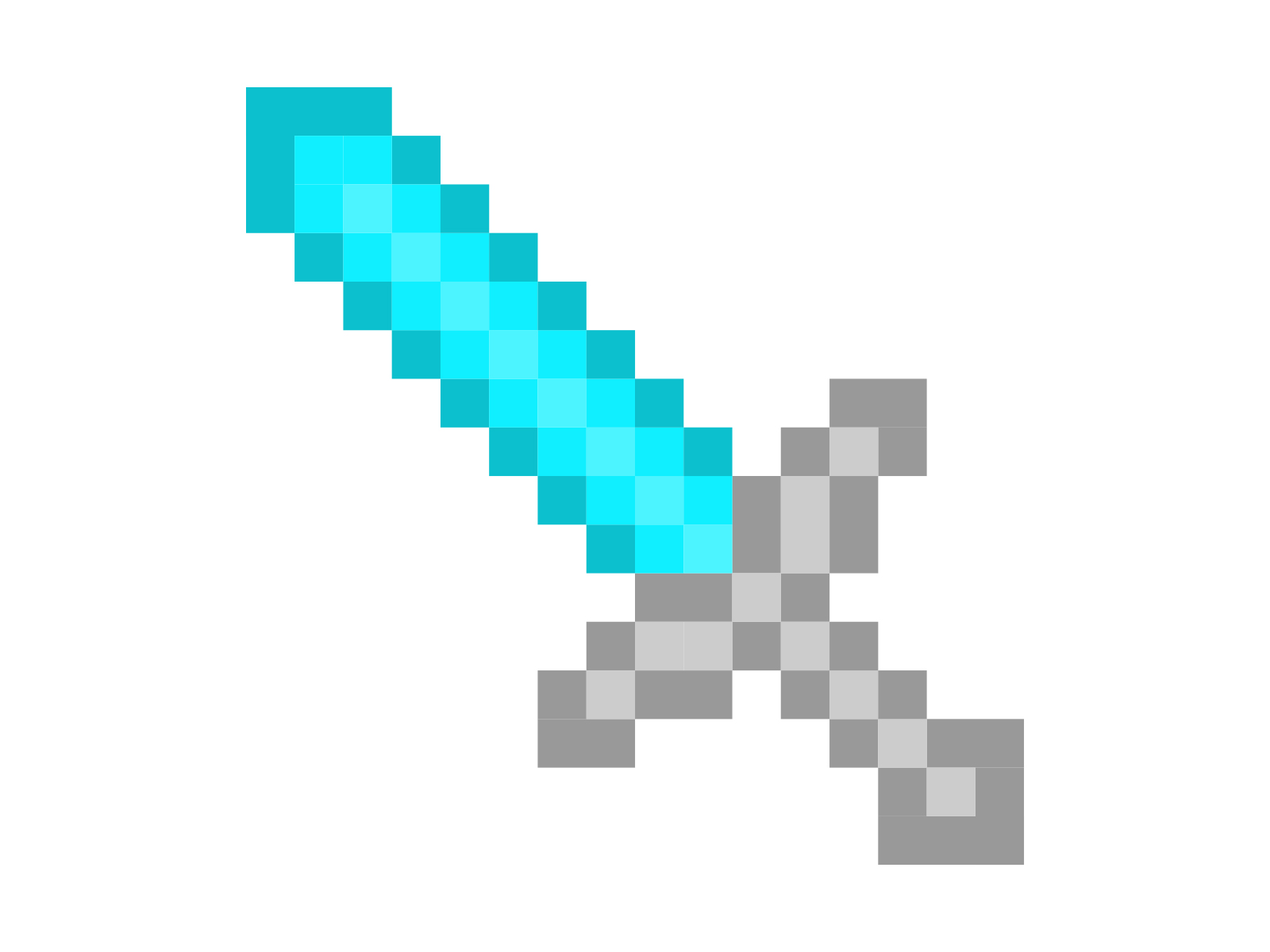 Minecraft Pixel Sword Icon Design