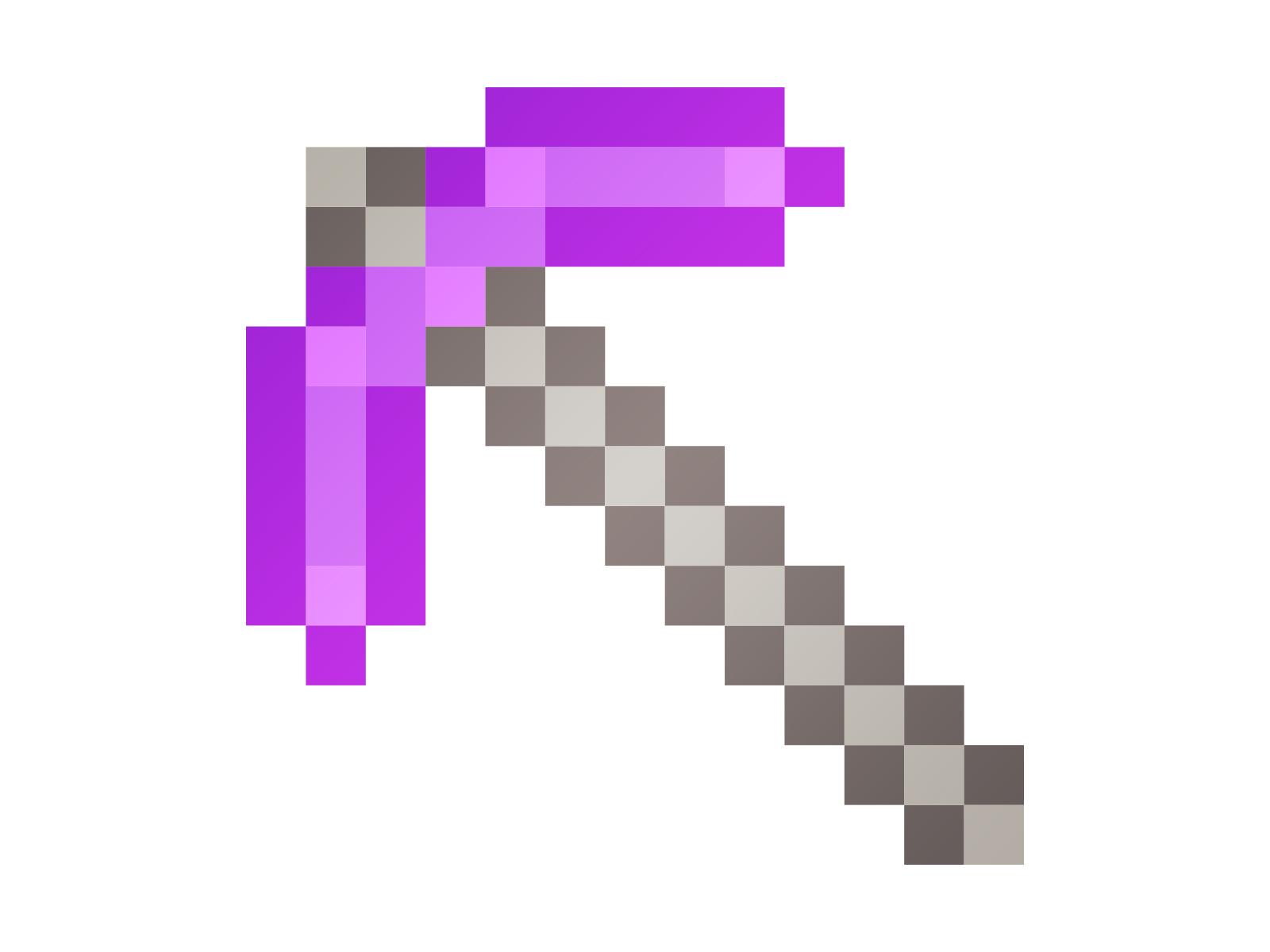 Minecraft Purple Pixel Pickaxe Icon