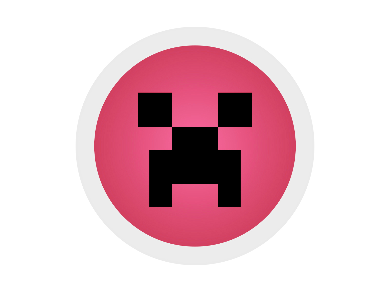 Minecraft Red Round Icon Design Inspiration