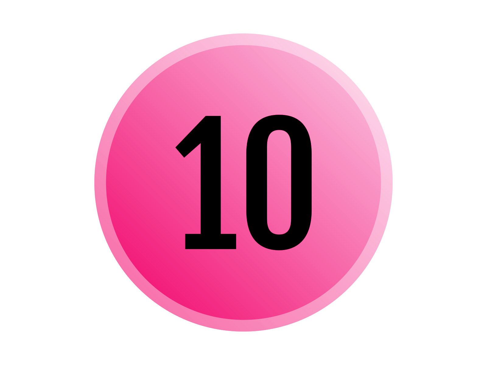 Number 10 Round Icon Design Inspiration
