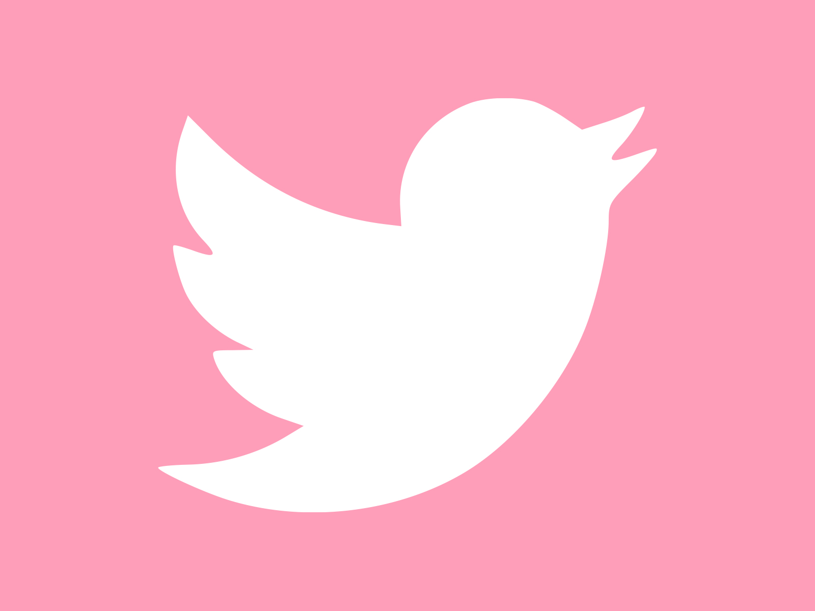 Pink Clean Twitter Icon Design