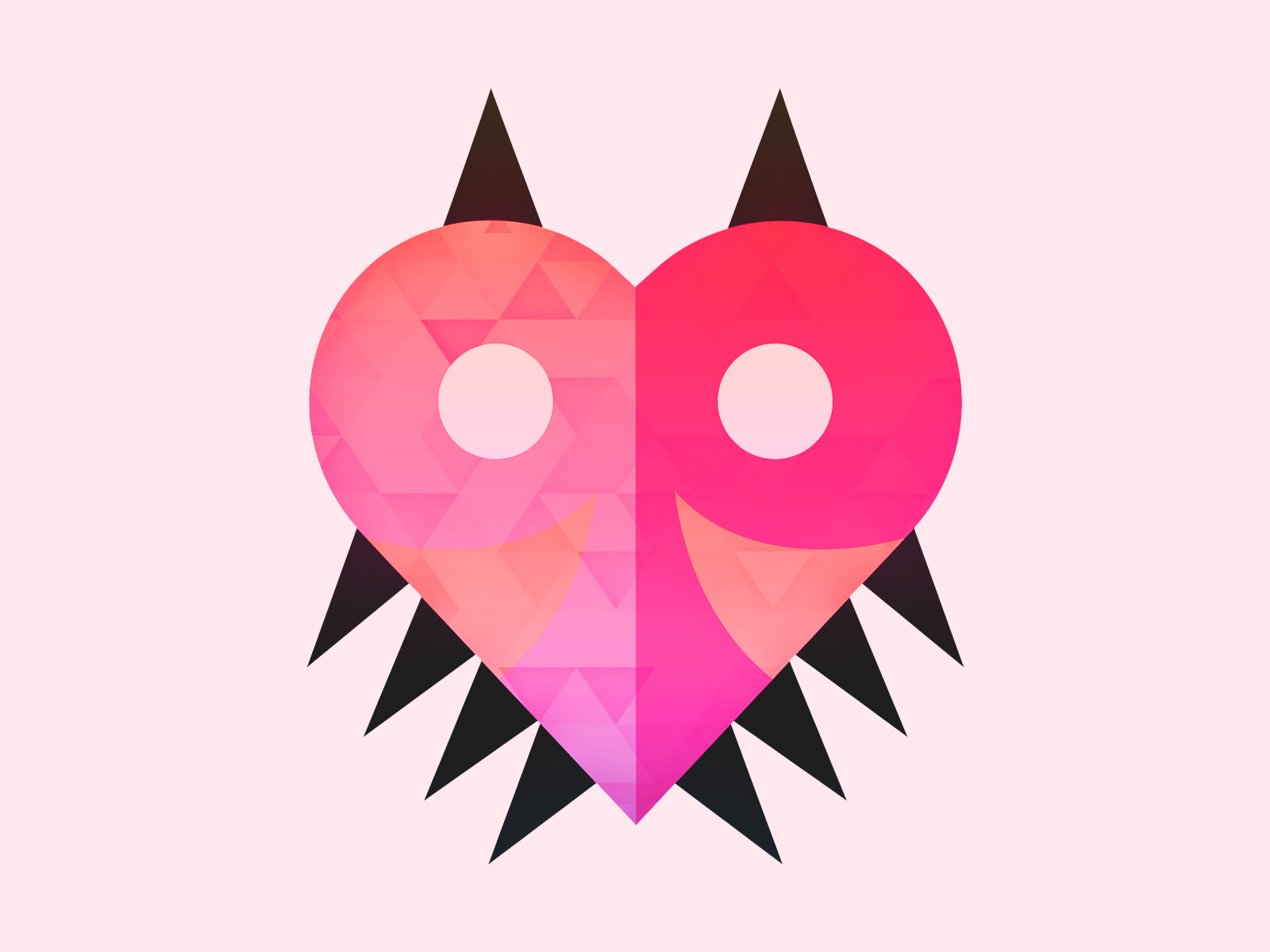 Pink Zelda Majoras Mask Icon Design