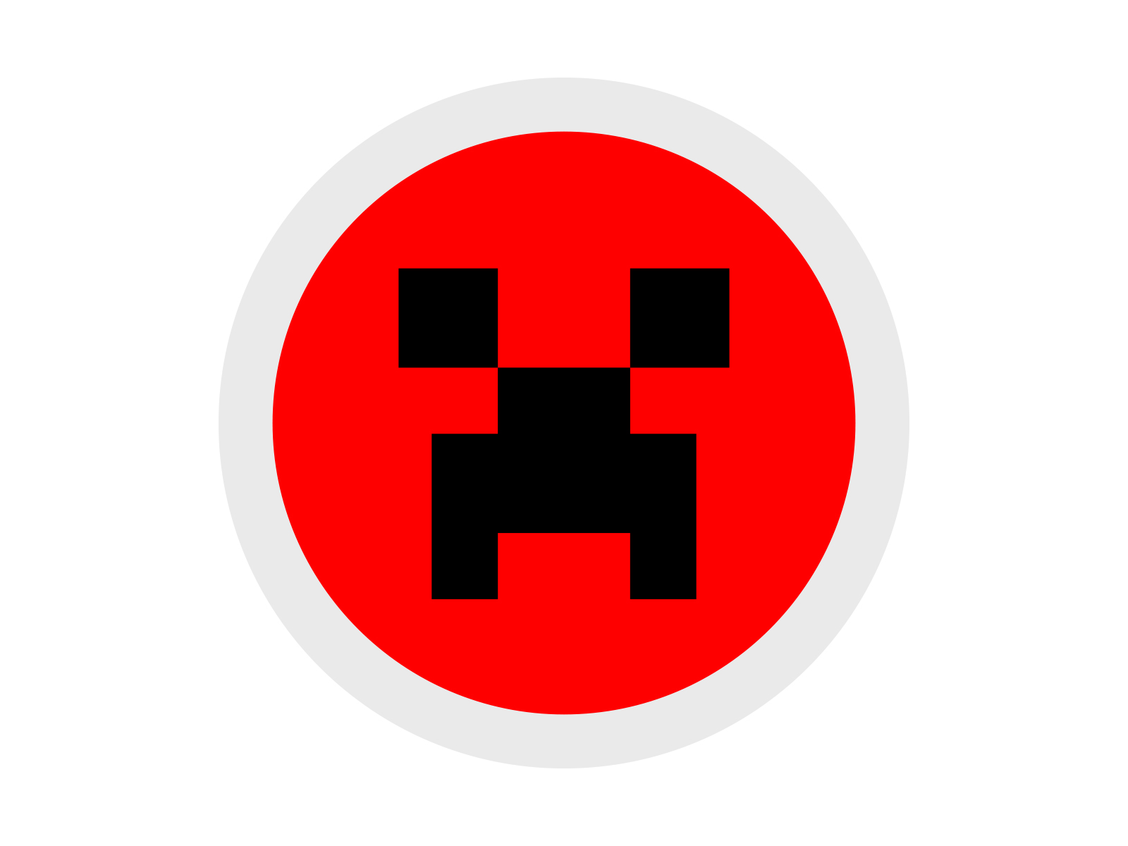 Red Minecraft Round Icon