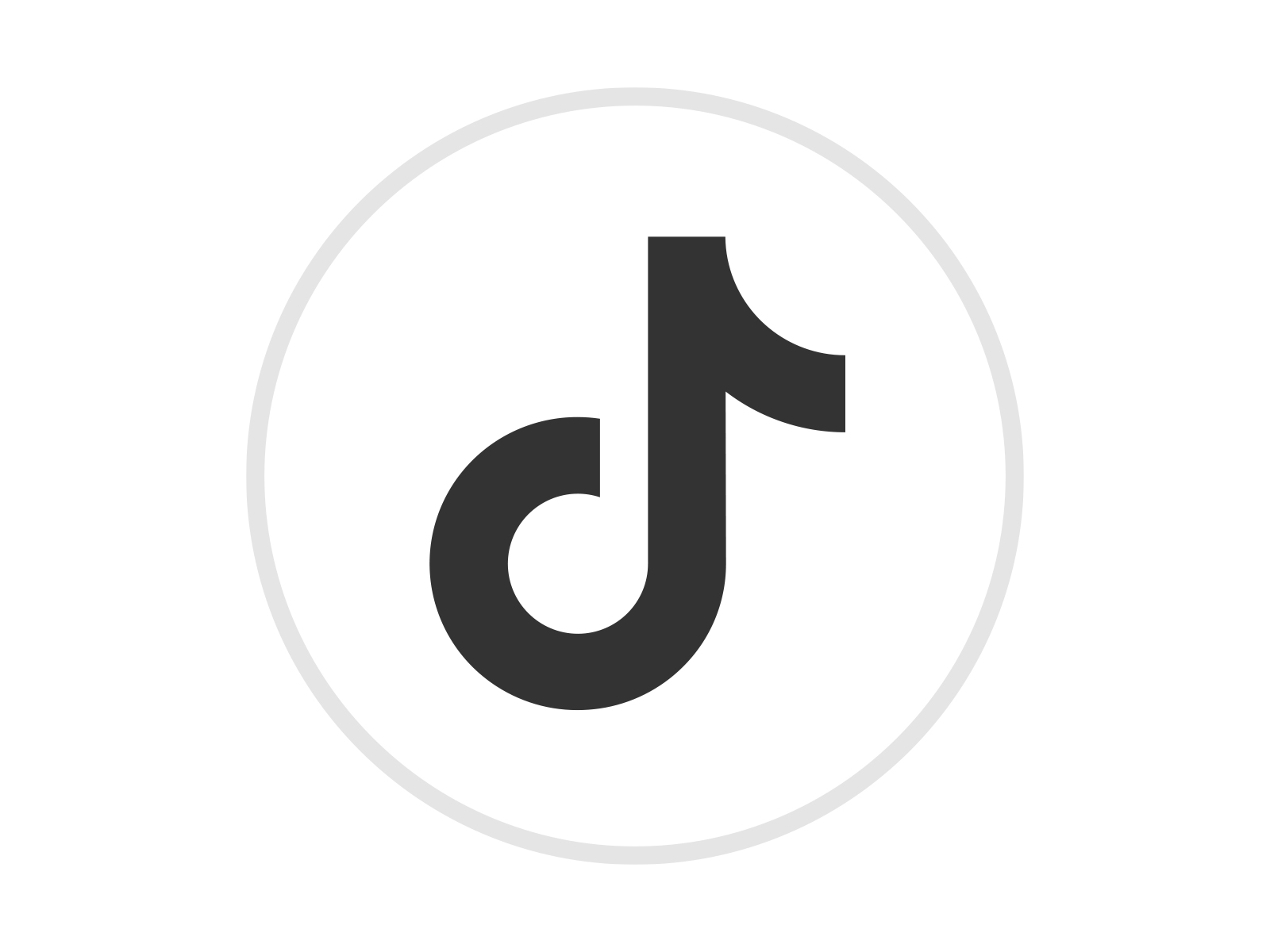 TikTok Social Media Black White Icon