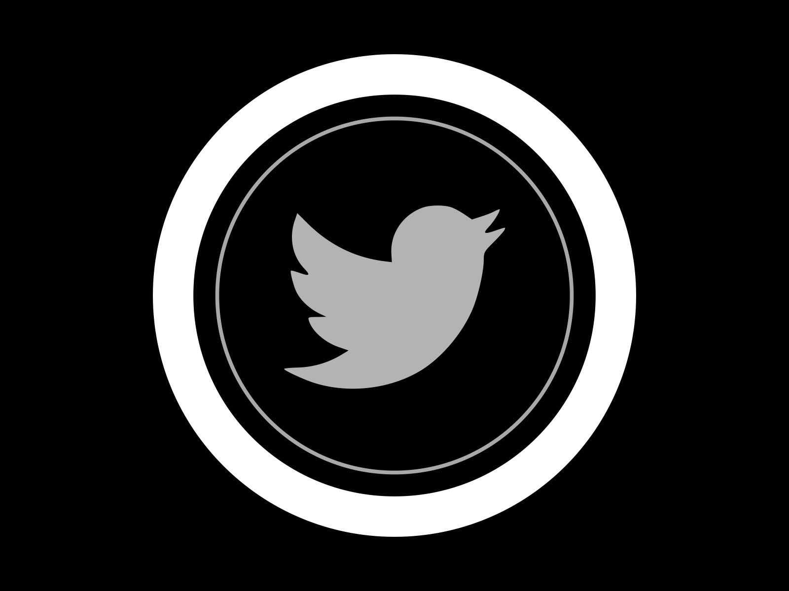 Twitter Round Black Icon Design Inspiration