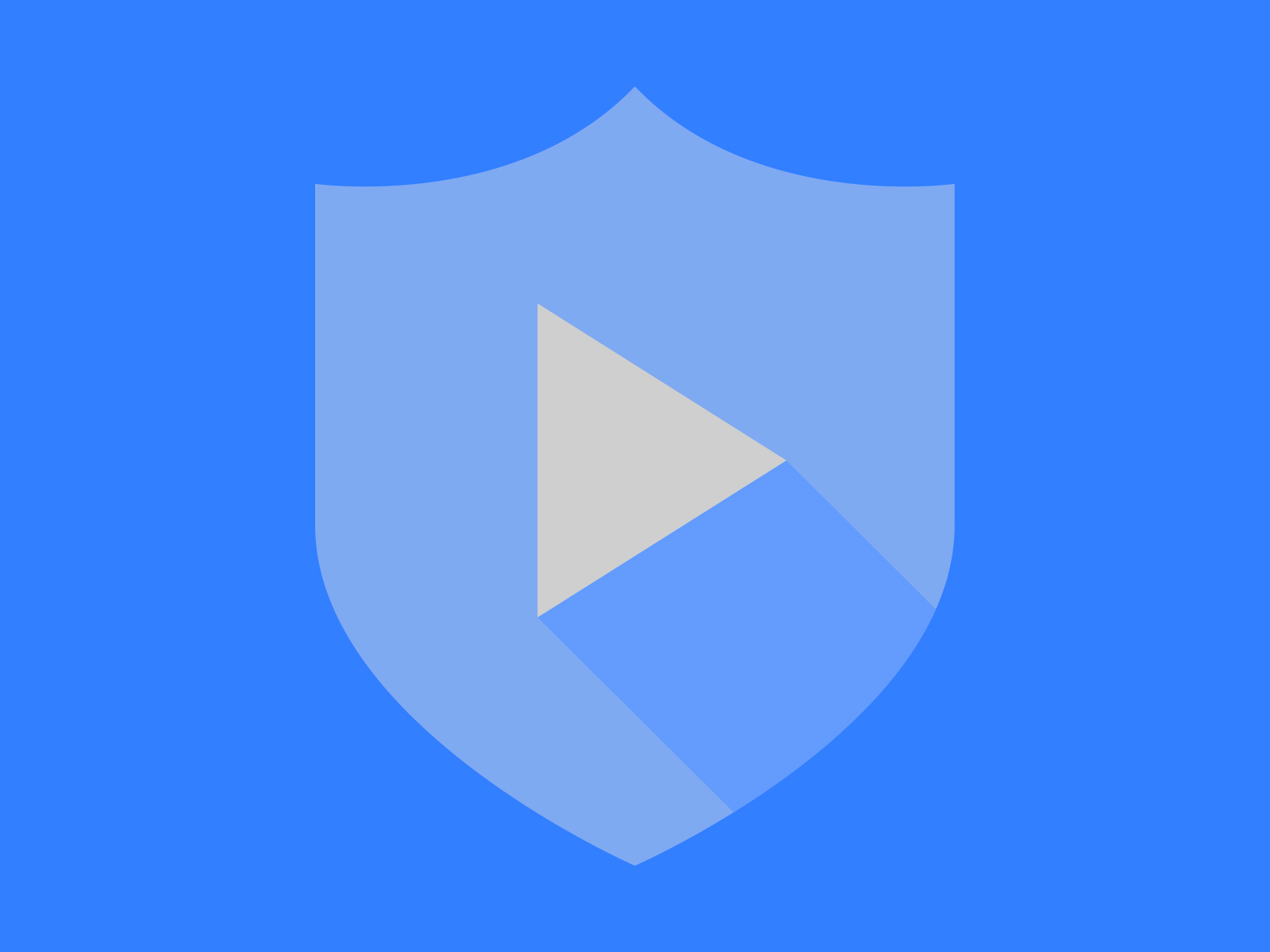 YouTube Shield Blue Icon Design Inspiration